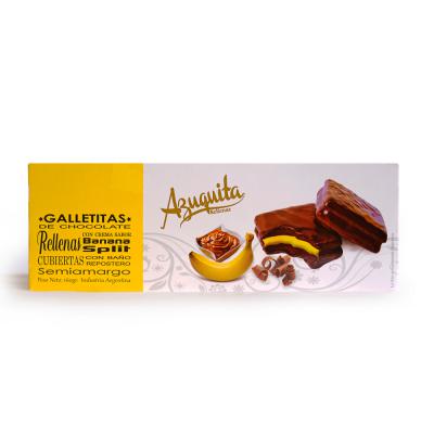 Azuquita Galletas de Chocolate Rellenas de Banana Split Cubierta 160gr