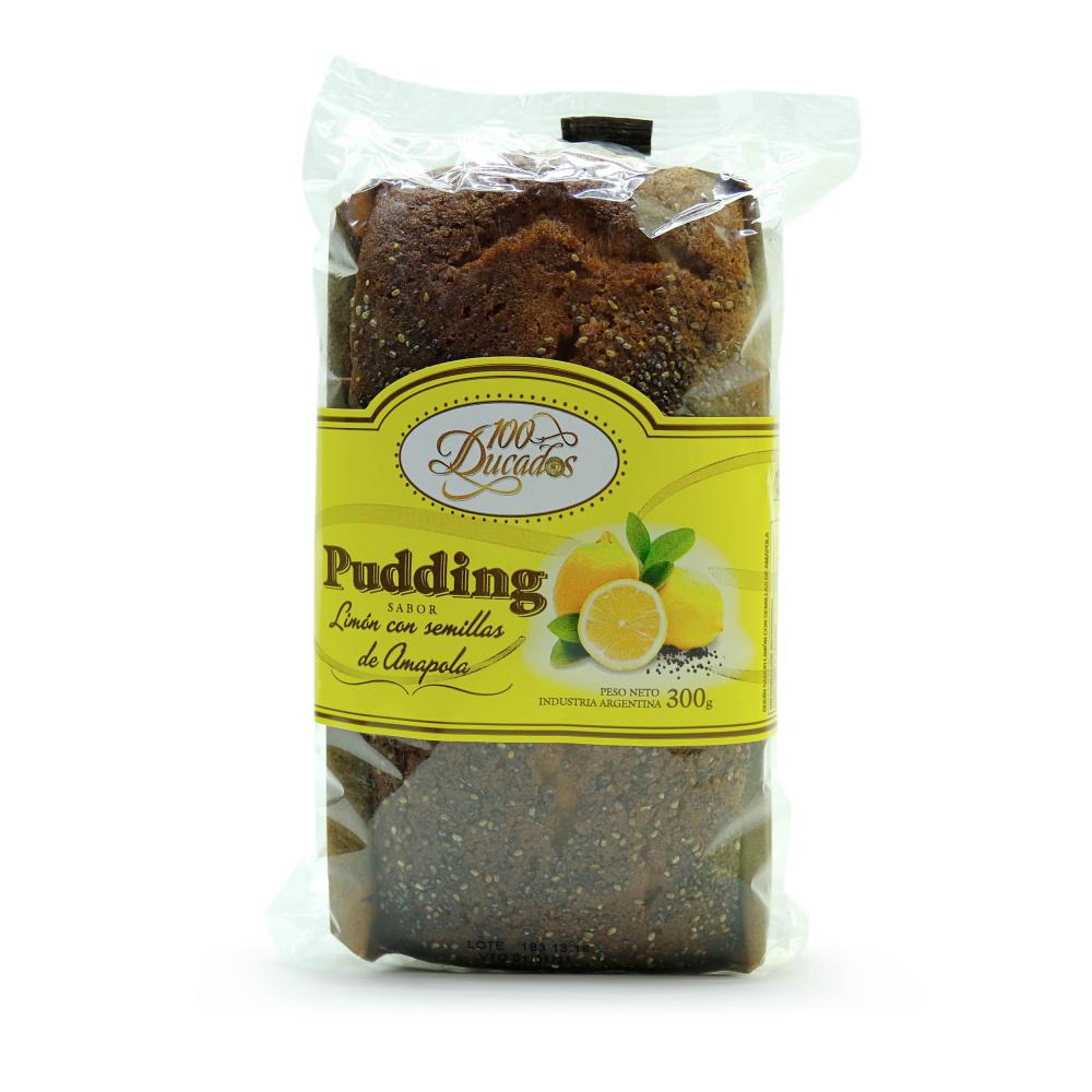 100 Ducados Pudding Sabor Limón con Semillas de Amapola - 300gr